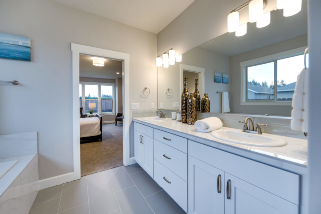 New Home White Bathroom Vancouver WA